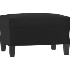 vidaXL Reposapiés de cuero sintético 60x50x41 cm Negro Online