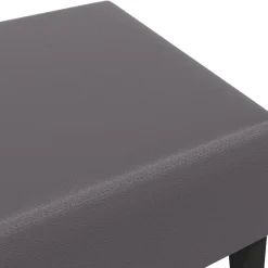 vidaXL Reposapiés de cuero sintético 77x55x31 cm Gris Sale