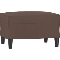 vidaXL Reposapiés de cuero sintético marrón 60x50x41 cm Marr&oacute;n Sale