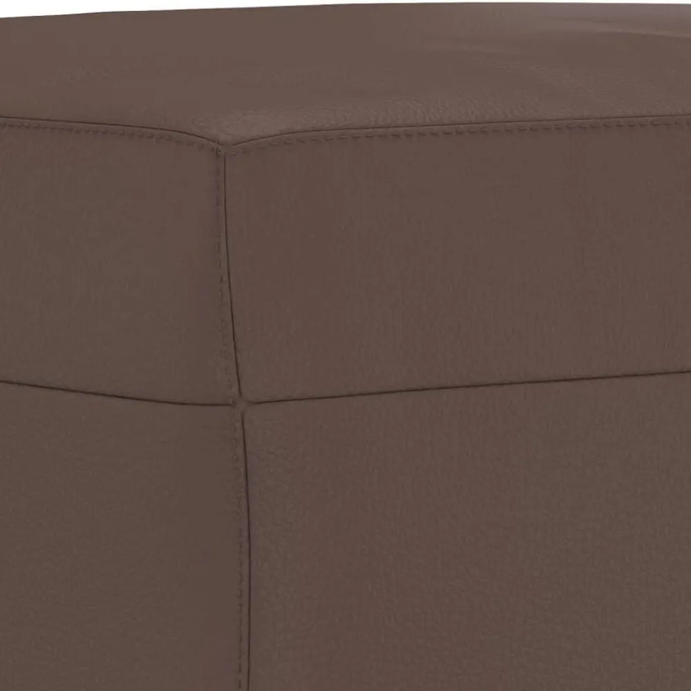 vidaXL Reposapiés de cuero sintético marrón 60x50x41 cm Marrón Sale