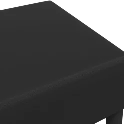 vidaXL Reposapiés de cuero sintético 77x55x31 cm Negro New
