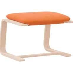 vidaXL Reposapiés de tela 51x41x40 cm Amarillo oscuro Online