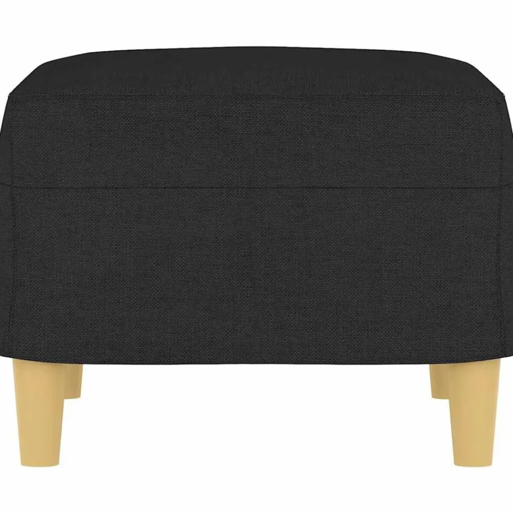 vidaXL Reposapiés de tela 60x50x41 cm Negro Online