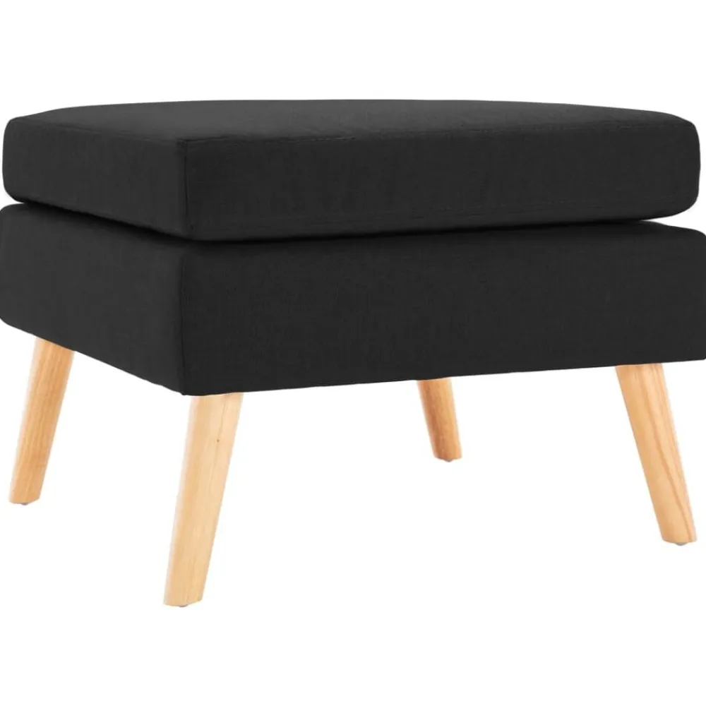 vidaXL Reposapiés de tela Negro Clearance