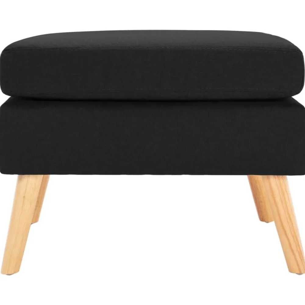 vidaXL Reposapiés de tela Negro Clearance