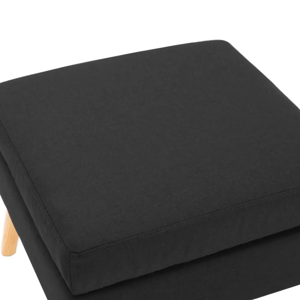 vidaXL Reposapiés de tela Negro Clearance