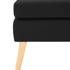vidaXL Reposapiés de tela Negro Clearance