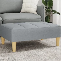 vidaXL Reposapiés de tela 77x55x31 cm Gris claro Hot