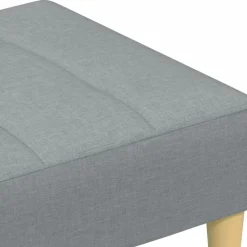 vidaXL Reposapiés de tela 77x55x31 cm Gris claro Hot