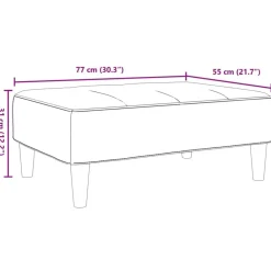 vidaXL Reposapiés de tela 77x55x31 cm Gris claro Hot