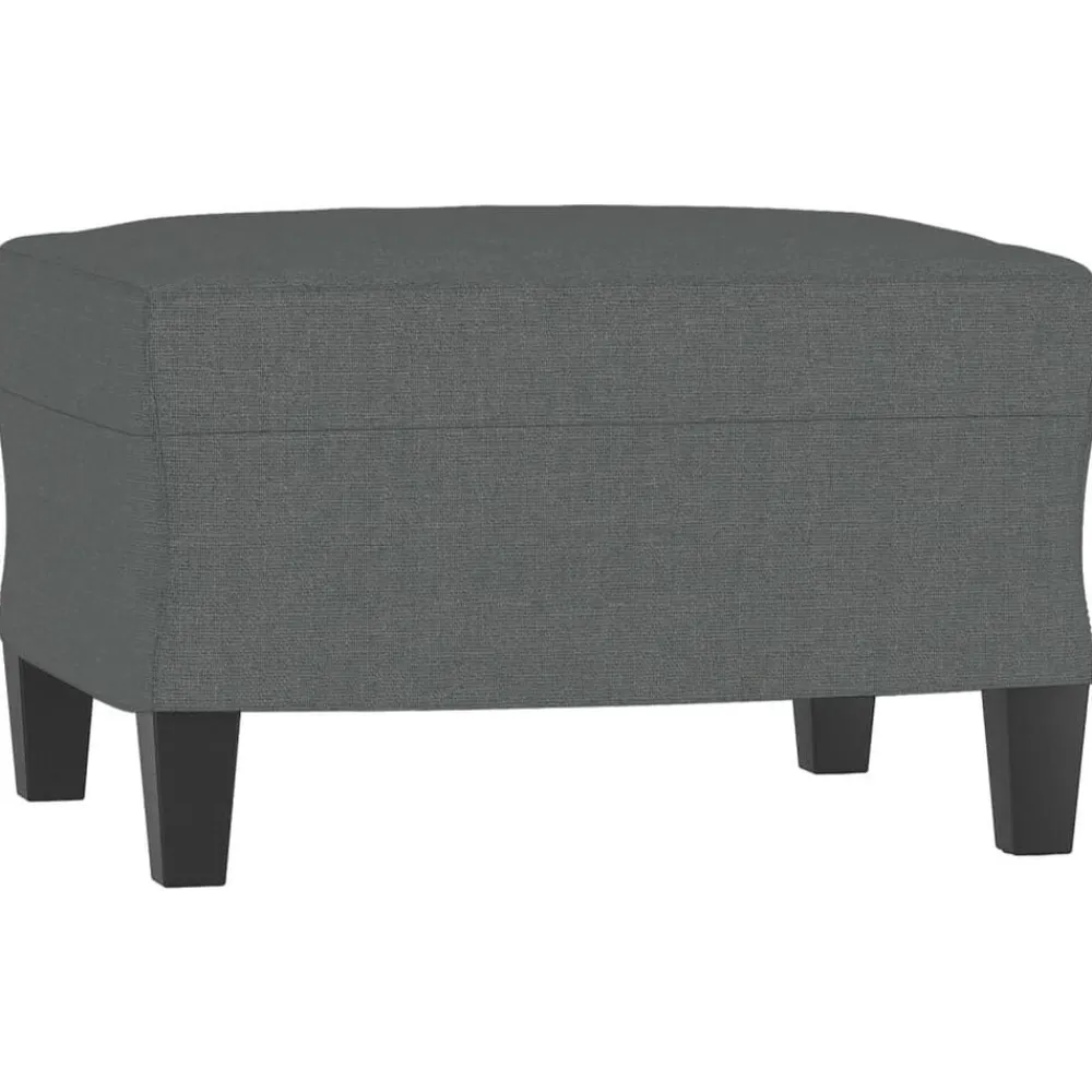 vidaXL Reposapiés de tela 60x50x41 cm Gris oscuro Best