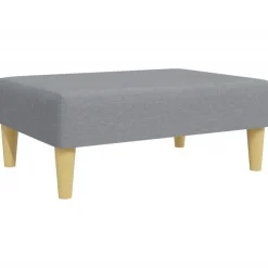 vidaXL Reposapiés de tela 77x55x31 cm Gris claro Best