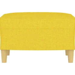 vidaXL Reposapiés de tela 60x50x41 cm Amarillo claro Online
