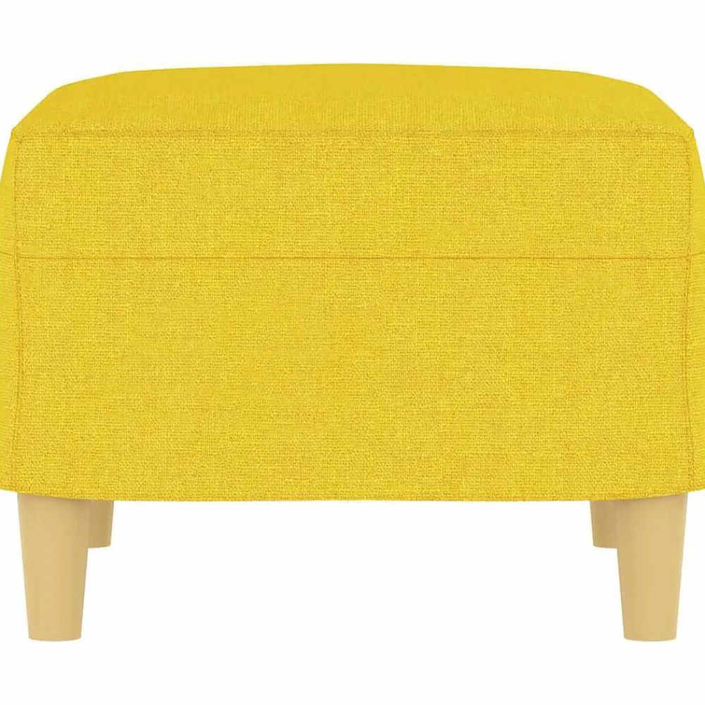 vidaXL Reposapiés de tela 60x50x41 cm Amarillo claro Online