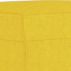 vidaXL Reposapiés de tela 60x50x41 cm Amarillo claro Online