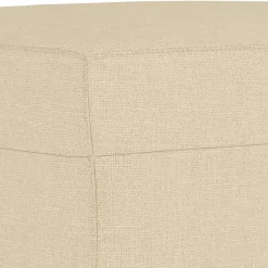 vidaXL Reposapiés de tela 60x50x41 cm Crema Sale