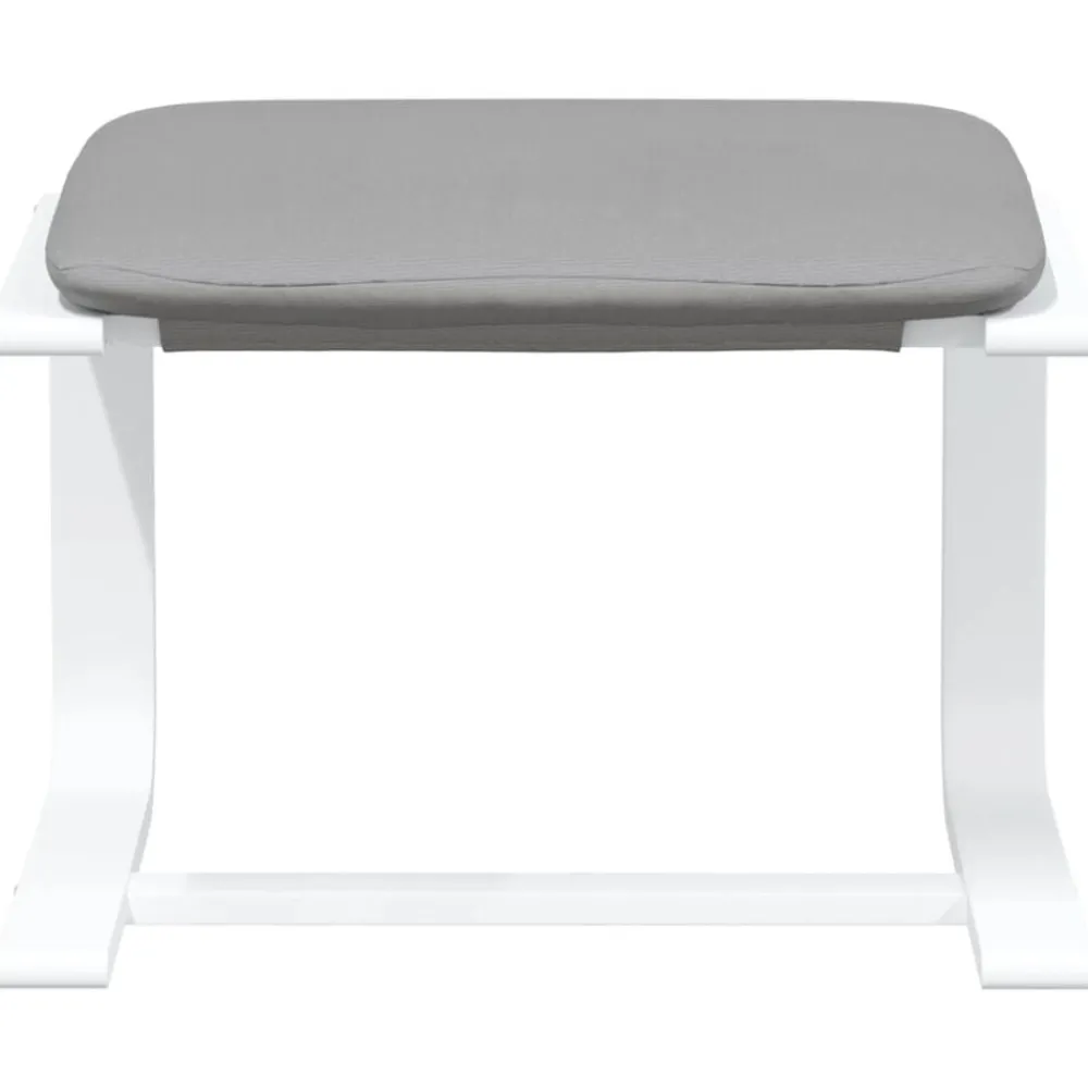 vidaXL Otomanas-Reposapiés de tela gris claro 51x41x40 cm