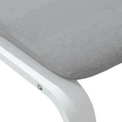 vidaXL Otomanas-Reposapiés de tela gris claro 51x41x40 cm