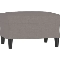 vidaXL Reposapiés de tela gris taupe 60x50x41 cm Taupé Best