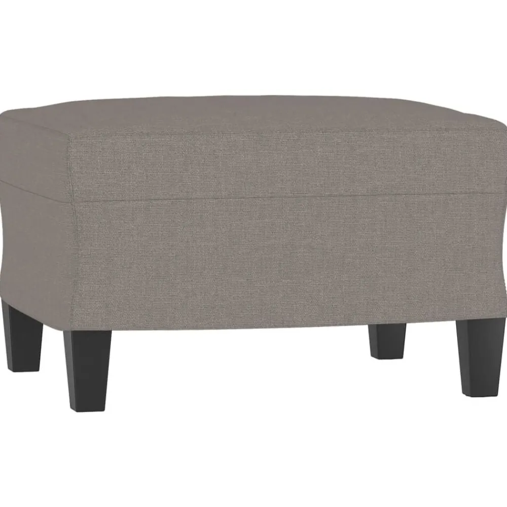 vidaXL Otomanas-Reposapiés de tela gris taupe 60x50x41 cm