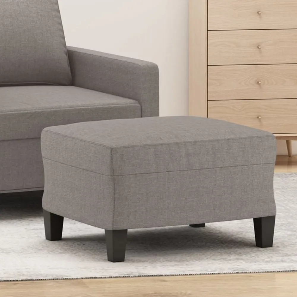 vidaXL Otomanas-Reposapiés de tela gris taupe 60x50x41 cm