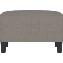 vidaXL Otomanas-Reposapiés de tela gris taupe 60x50x41 cm