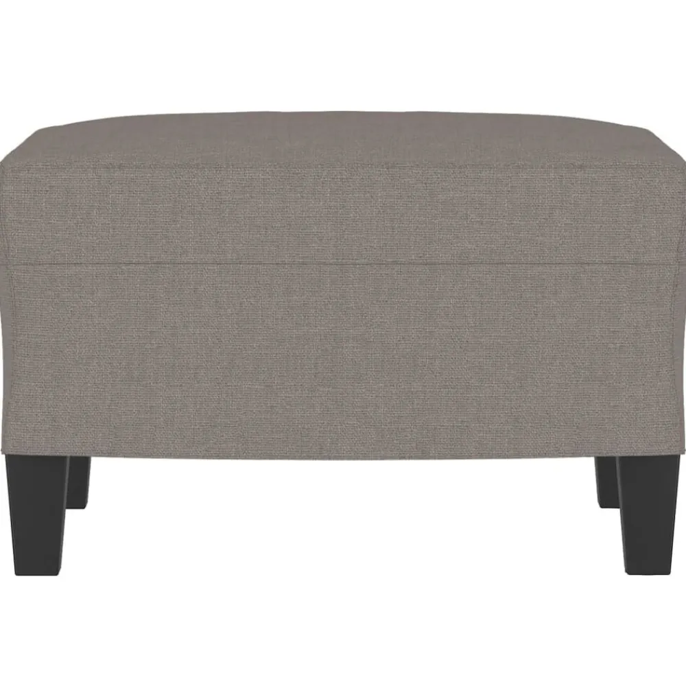 vidaXL Otomanas-Reposapiés de tela gris taupe 60x50x41 cm