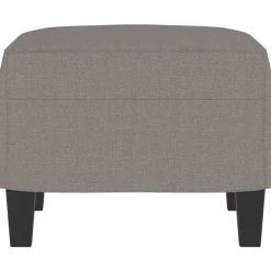 vidaXL Otomanas-Reposapiés de tela gris taupe 60x50x41 cm