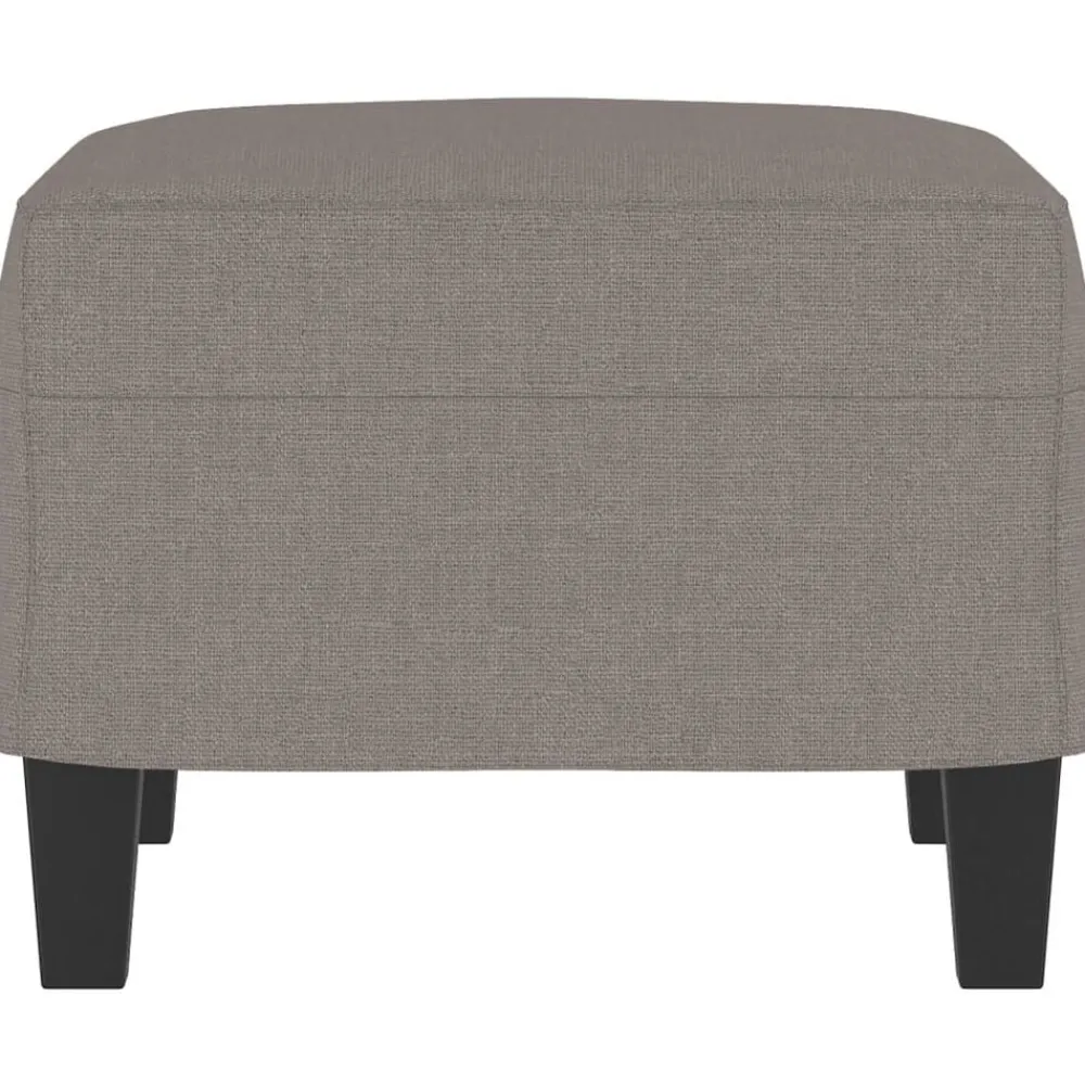 vidaXL Otomanas-Reposapiés de tela gris taupe 60x50x41 cm
