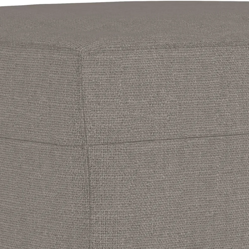 vidaXL Otomanas-Reposapiés de tela gris taupe 60x50x41 cm