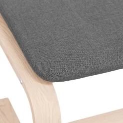 vidaXL Reposapiés de tela 51x41x40 cm Gris oscuro