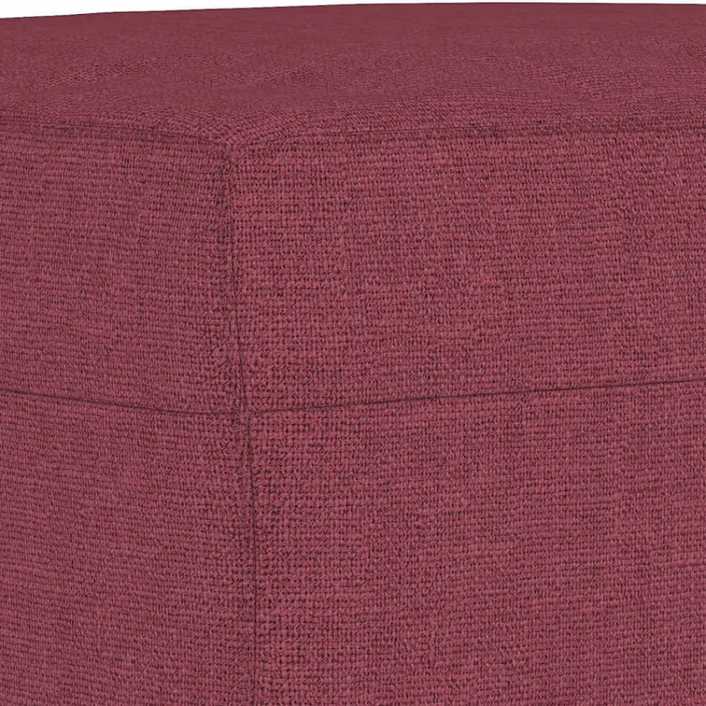 vidaXL Otomanas-Reposapiés de tela rojo tinto 60x50x41 cm