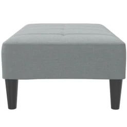 vidaXL Reposapiés de tela 77x55x31 cm Gris claro Online
