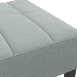 vidaXL Reposapiés de tela 77x55x31 cm Gris claro Online