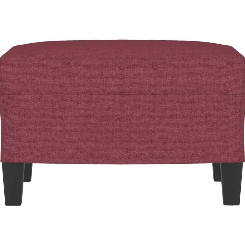 vidaXL Otomanas-Reposapiés de tela rojo tinto 60x50x41 cm