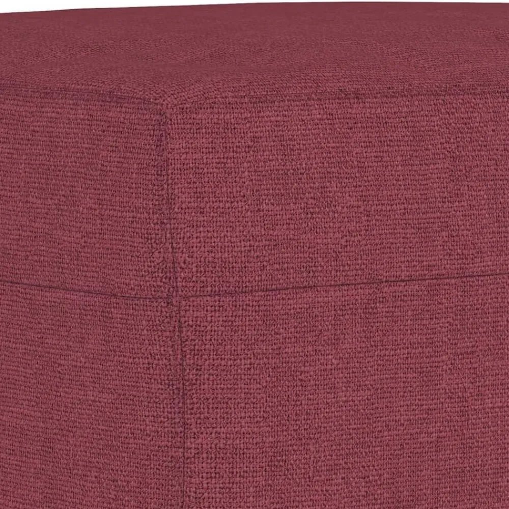 vidaXL Otomanas-Reposapiés de tela rojo tinto 60x50x41 cm