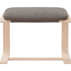 vidaXL Reposapiés de tela gris taupe 51x41x40 cm Taupé