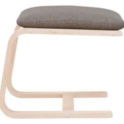 vidaXL Reposapiés de tela gris taupe 51x41x40 cm Taupé