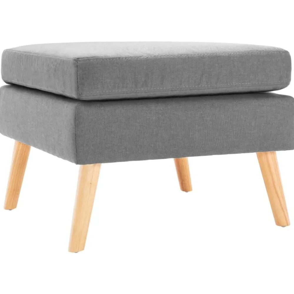 vidaXL Reposapiés de tela Gris claro