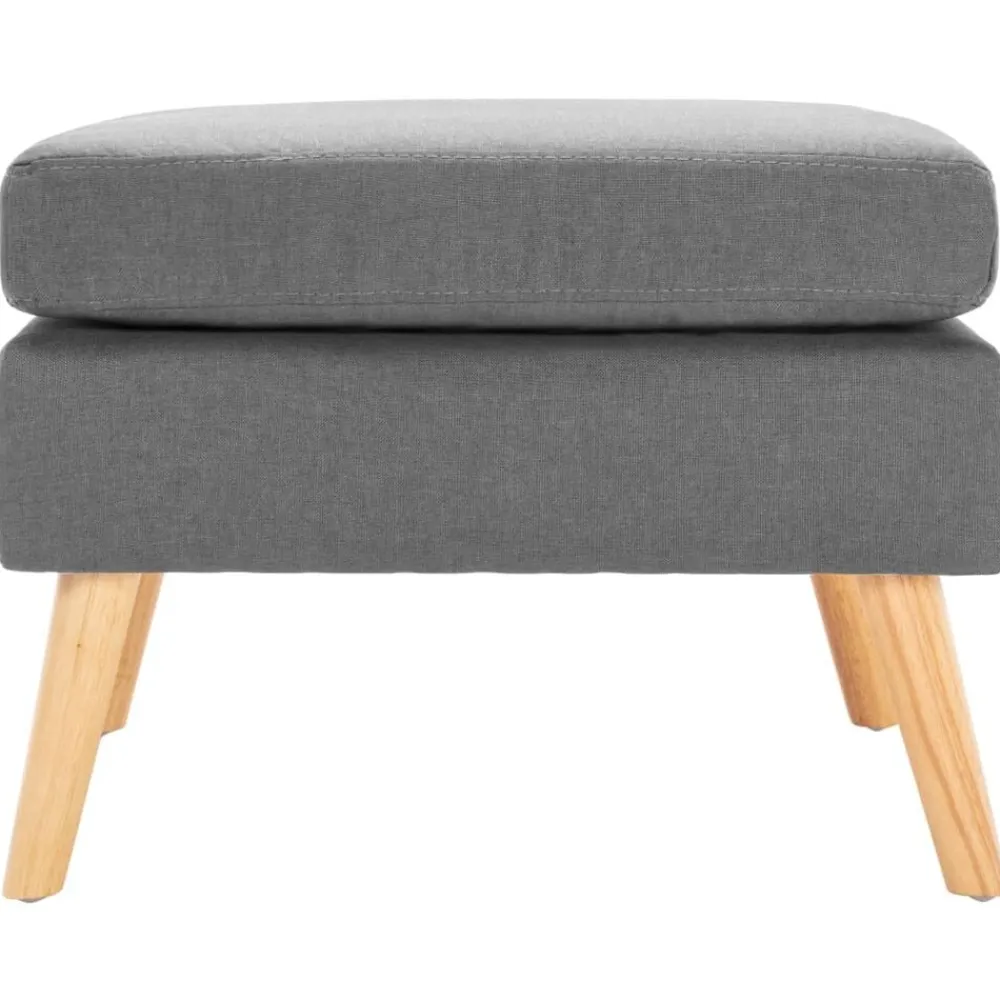vidaXL Reposapiés de tela Gris claro