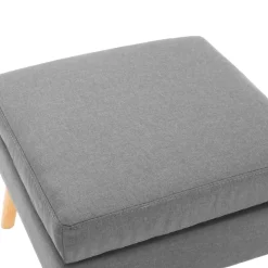 vidaXL Reposapiés de tela Gris claro