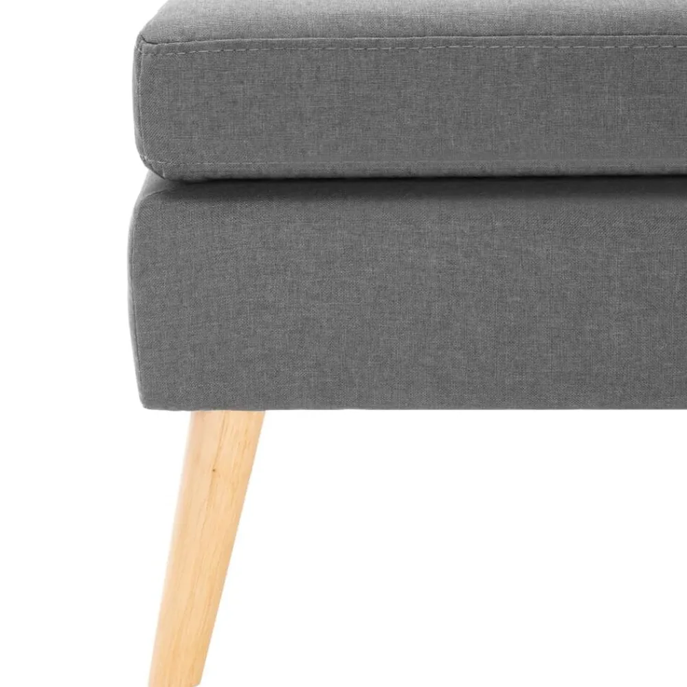 vidaXL Reposapiés de tela Gris claro