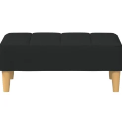 vidaXL Reposapiés de tela 77x55x31 cm Negro