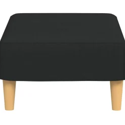 vidaXL Reposapiés de tela 77x55x31 cm Negro