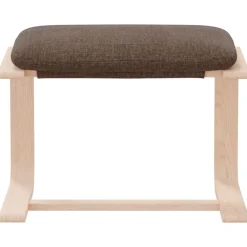 vidaXL Reposapiés de tela marrón oscuro 51x41x40 cm Marr&oacute;n oscuro Outlet
