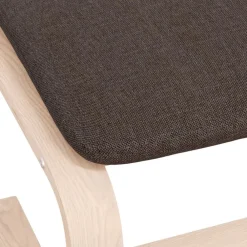 vidaXL Reposapiés de tela marrón oscuro 51x41x40 cm Marr&oacute;n oscuro Outlet