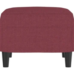 vidaXL Reposapiés de tela rojo tinto 60x50x41 cm Rojo vino tinto Outlet
