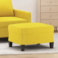 vidaXL Reposapiés de tela 60x50x41 cm Amarillo claro Sale