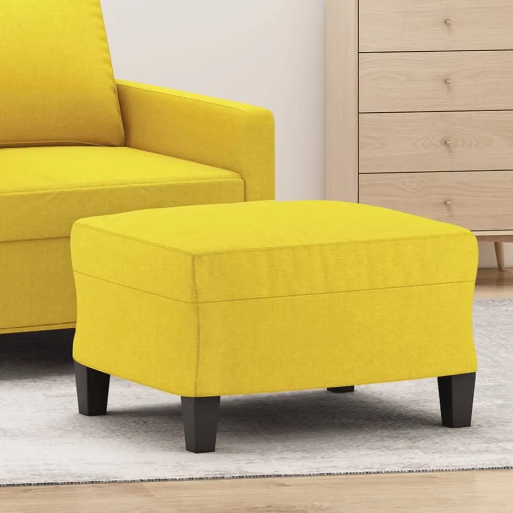 vidaXL Reposapiés de tela 60x50x41 cm Amarillo claro Sale