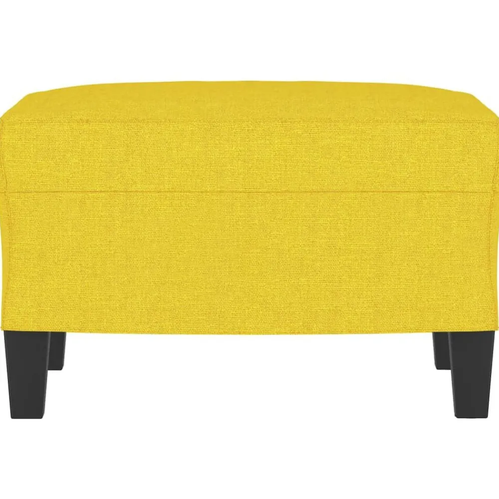 vidaXL Reposapiés de tela 60x50x41 cm Amarillo claro Sale